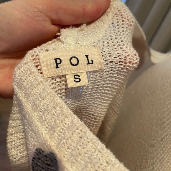 POL Excellent Condition Small Oversized Women’s V Neck Sweater Light Faded Camo - Picture 5 of 9